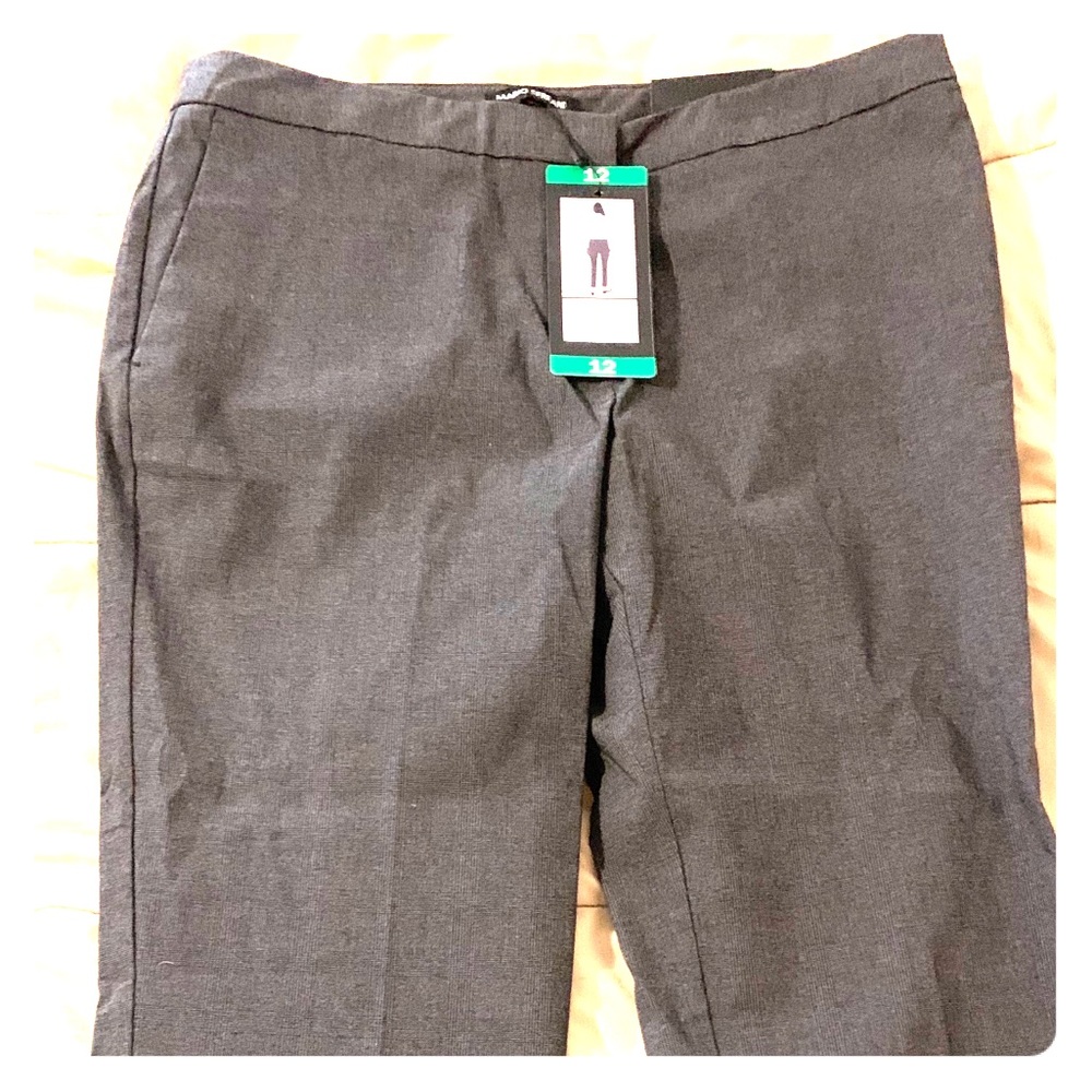 Grey plaid ankle pants